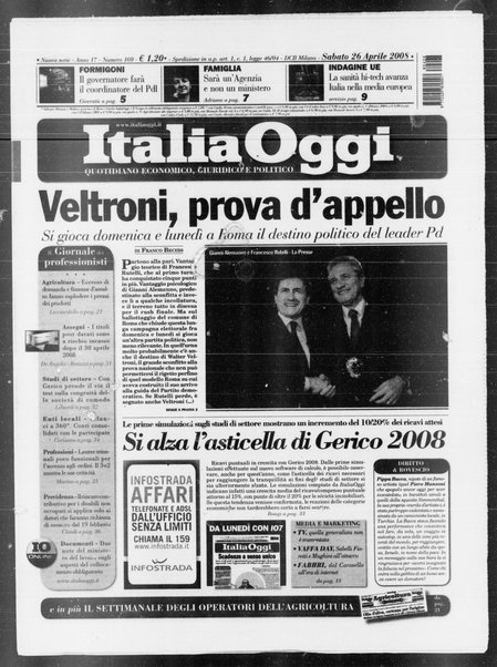 Italia oggi : quotidiano di economia finanza e politica